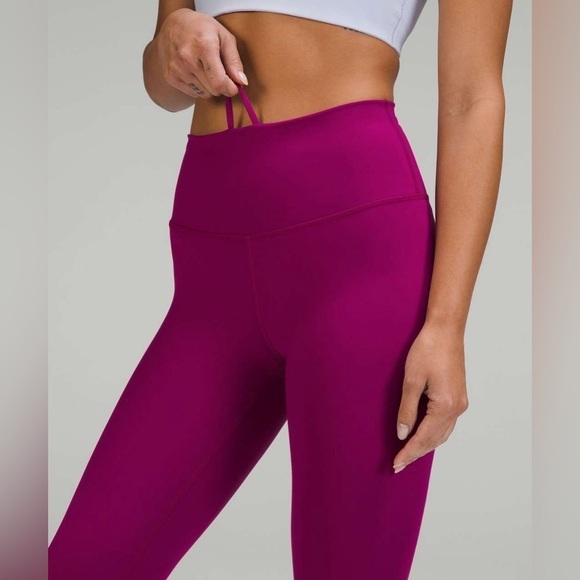 NWT Lululemon Wunder Train High-Rise Tights 25” Pocket Magenta Purple size 6 - Picture 1 of 6